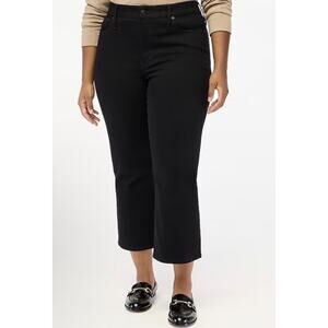 J. Crew Womens High Rise Flare Crop Black All-day Stretch Jeans Sz 33 NWT